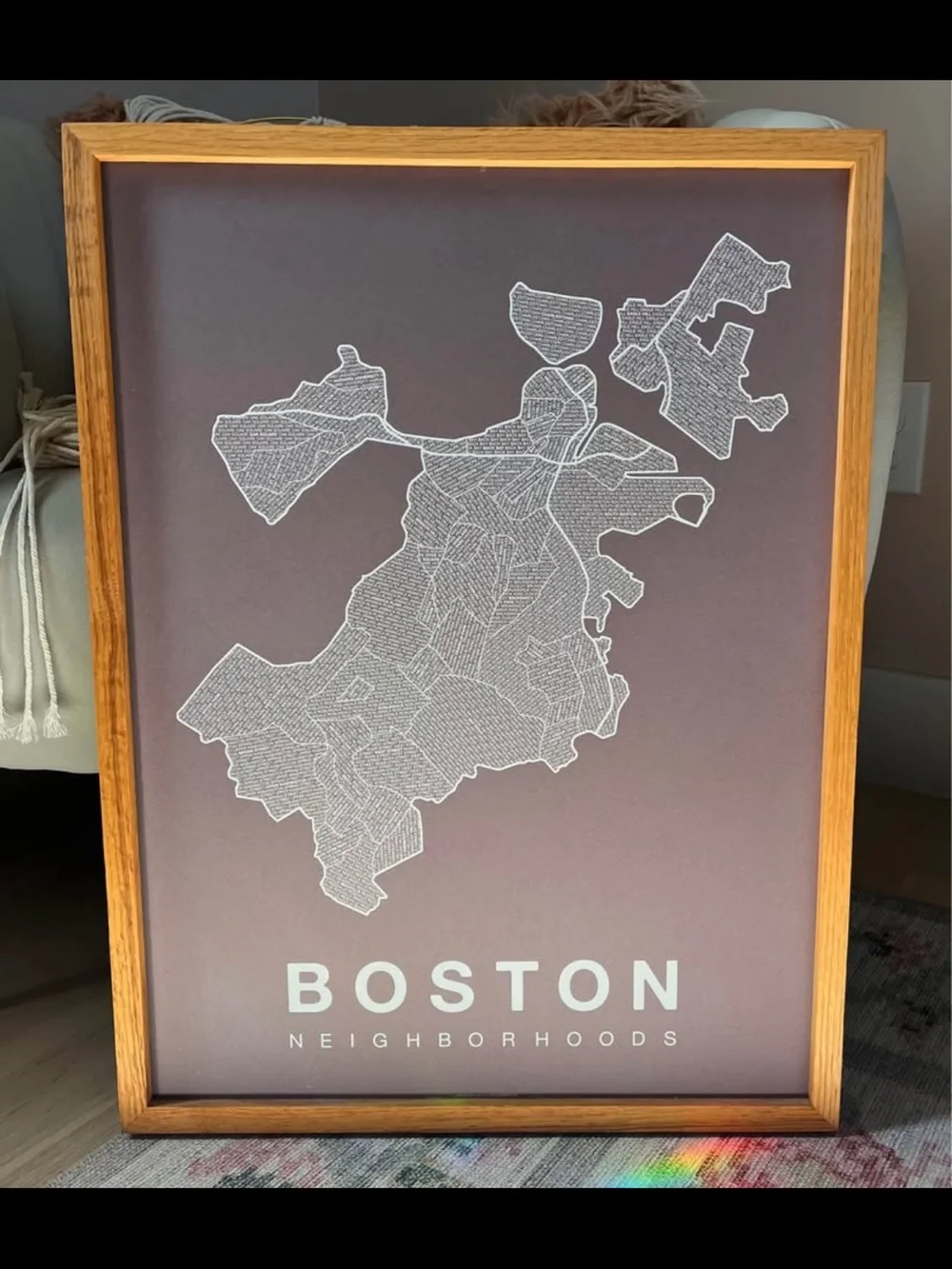 Boston Neighborhoods Framed Wall Art